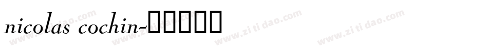 nicolas cochin字体转换
